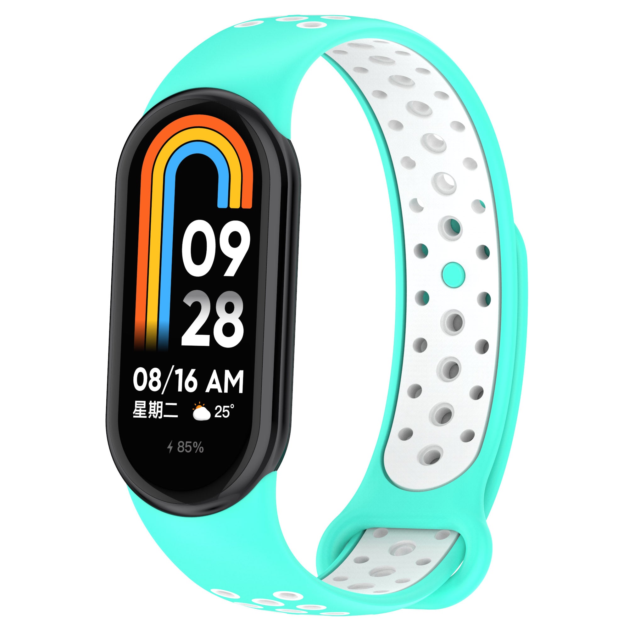 For Xiaomi Smart Band 8 Silicone Watch Bands Dual-color Sport Strap with Silicone Connector For Xiaomi Smart Band 8 Silicone Watch Bands Dual-color Sport Strap with Silicone Connector